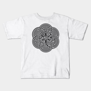 Modern Labyrinth - Maze - Brain Game Kids T-Shirt